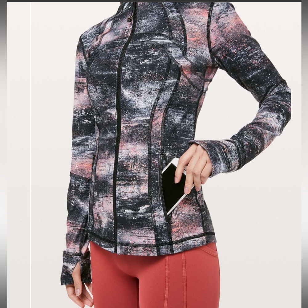 Lululemon Define Jacket Azurite Poppy Coral Multi size 6 - Picture 6 of 7